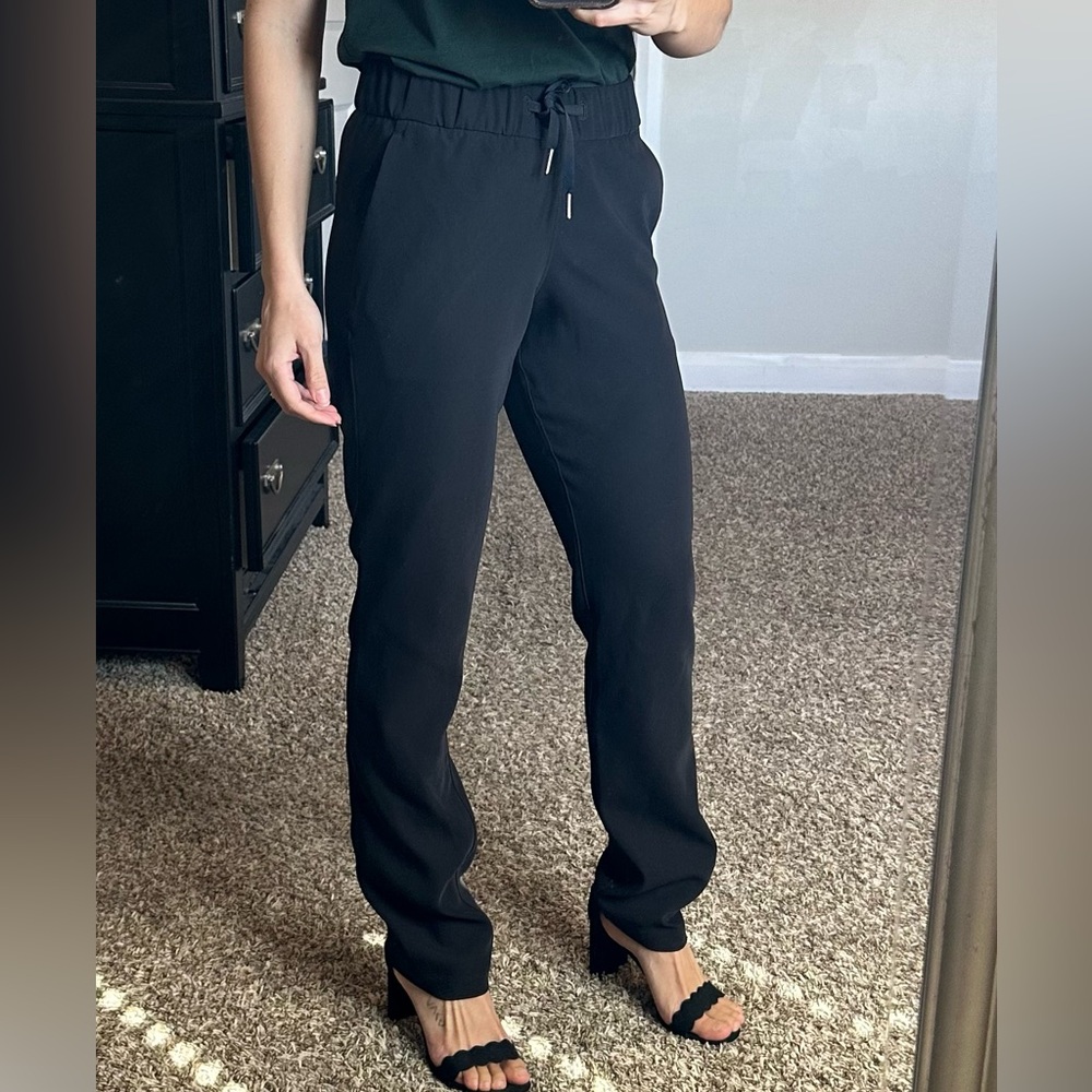 lululemon athletica Black Straight-Leg Jogger Pants